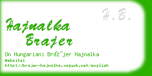 hajnalka brajer business card